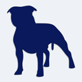 Samolepka pes v aut - silueta stafordrsk bulterir