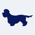 Samolepka pes v autě - silueta dandie dinmont teriér
